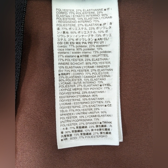 GAP Teen Sports Bra Chocolate Brown Moisture Wicking Performance Active Size 12 - Picture 8 of 9